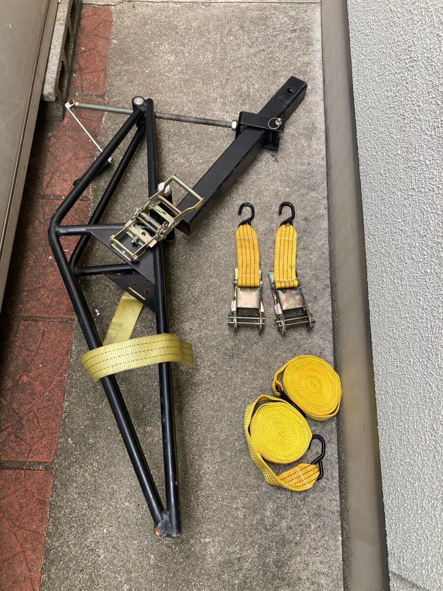 オートバイレシーバーヒッチホーラートレーラー牽引臺車ラックキャリア Rigid Motorcycle Receiver Hitch Hauler Trailer 