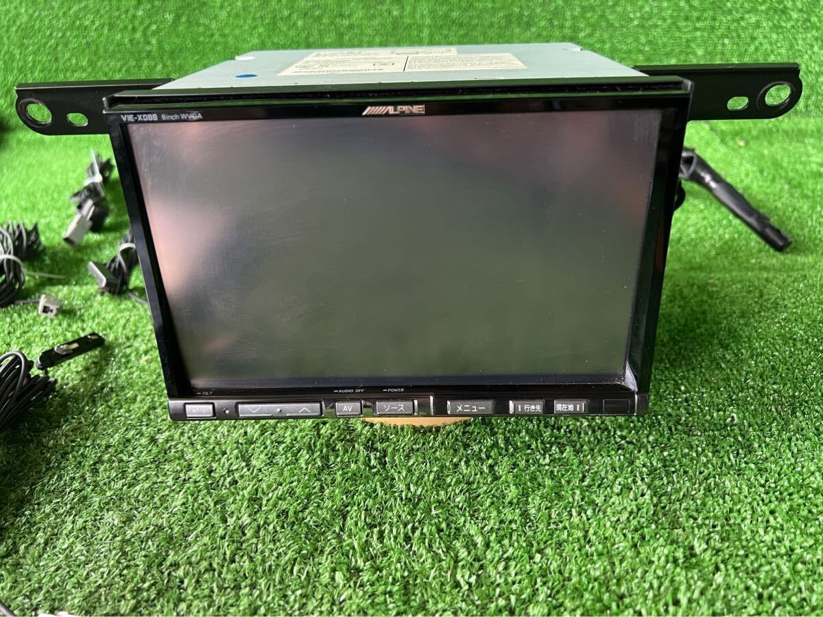P7989[ジャンク]ALPINEアルパイン 8インチ HDDナビ VIE-X088VS DVD CD フルセグ Bluetooth 地図2011年 ETC付き