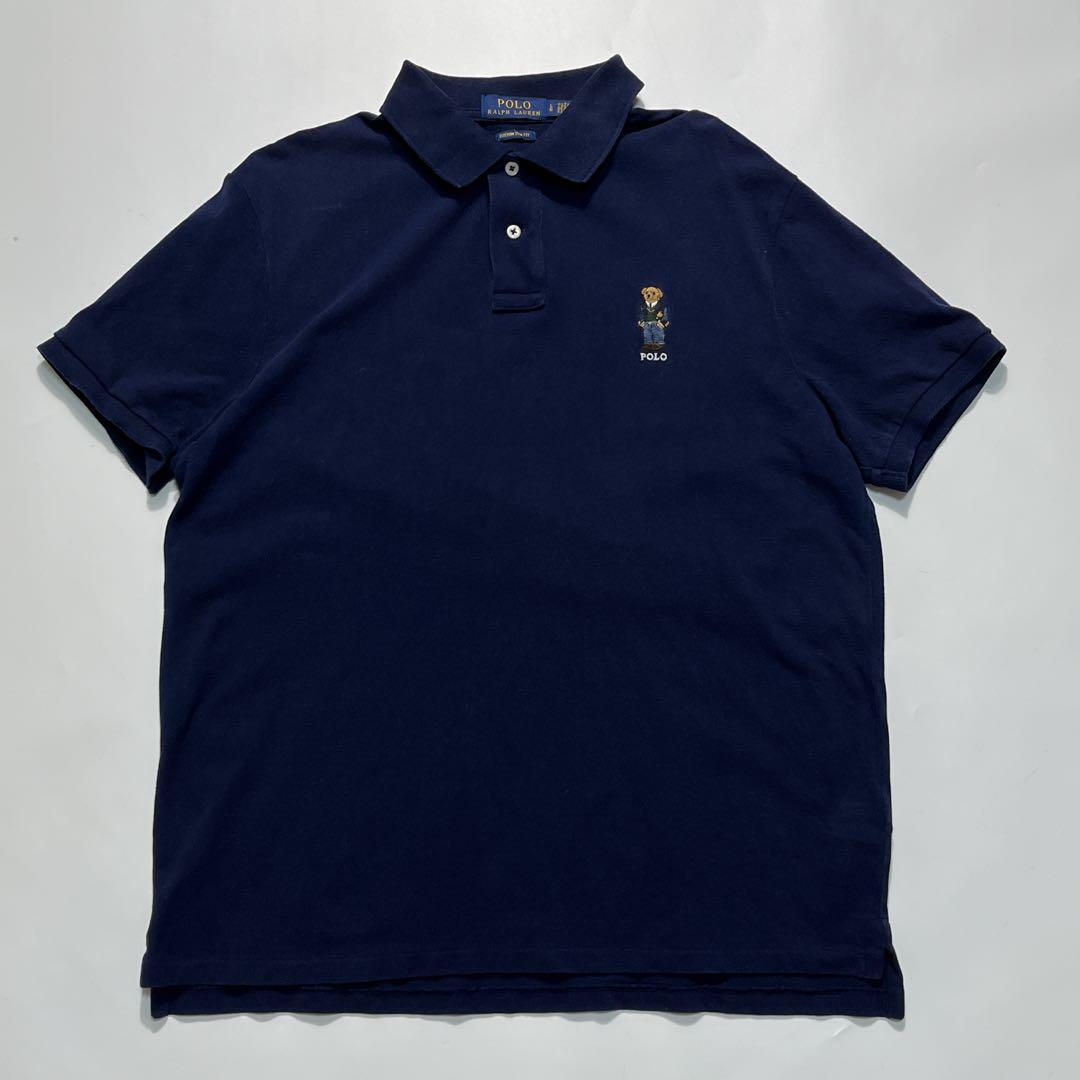 POLO Ralph Lauren ラルフローレン ポロシャツ L ポロベアー 紺 POLO Ralph Lauren ラルフローレン ポロシャツ L ポロベアー 紺