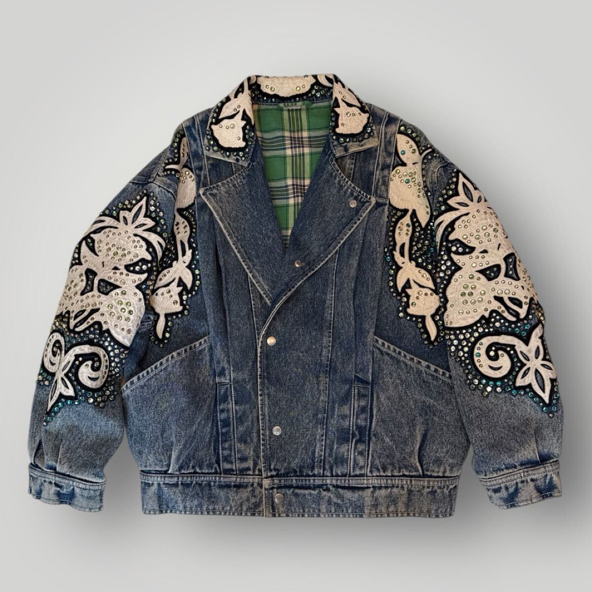 GUCCI グッチ デニムジャケット エンブロイダリー 18SS ミケーレ GUCCI グッチ デニムジャケット エンブロイダリー 18SS ミケーレ