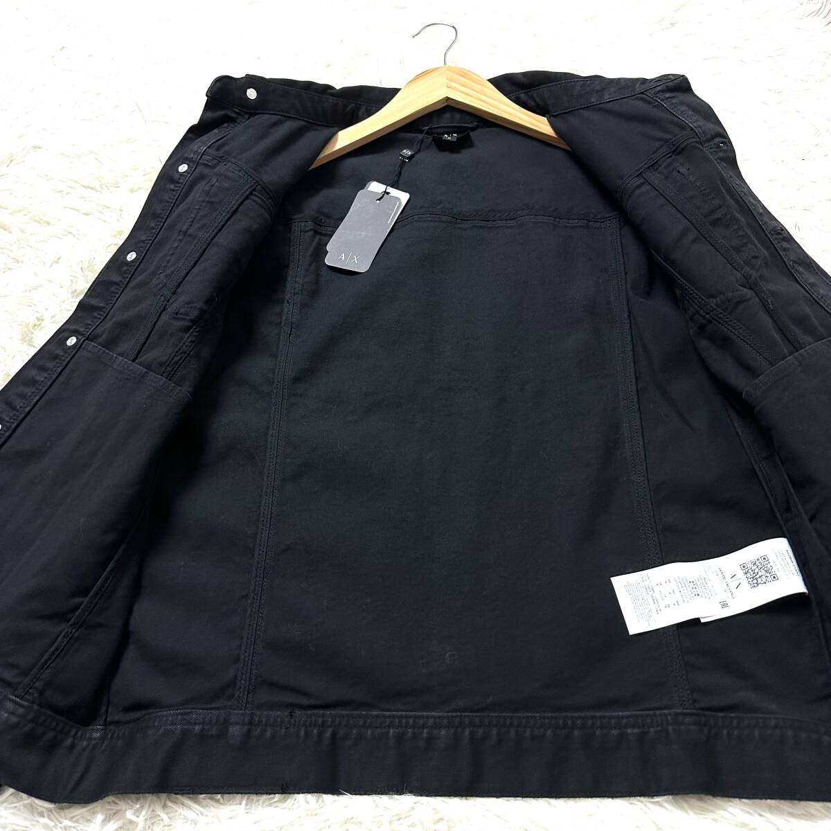 美品銀釦GIORGIO ARMANI EXCHANGEデニムジャケットM-65 美品銀釦GIORGIO ARMANI EXCHANGEデニムジャケットM-65