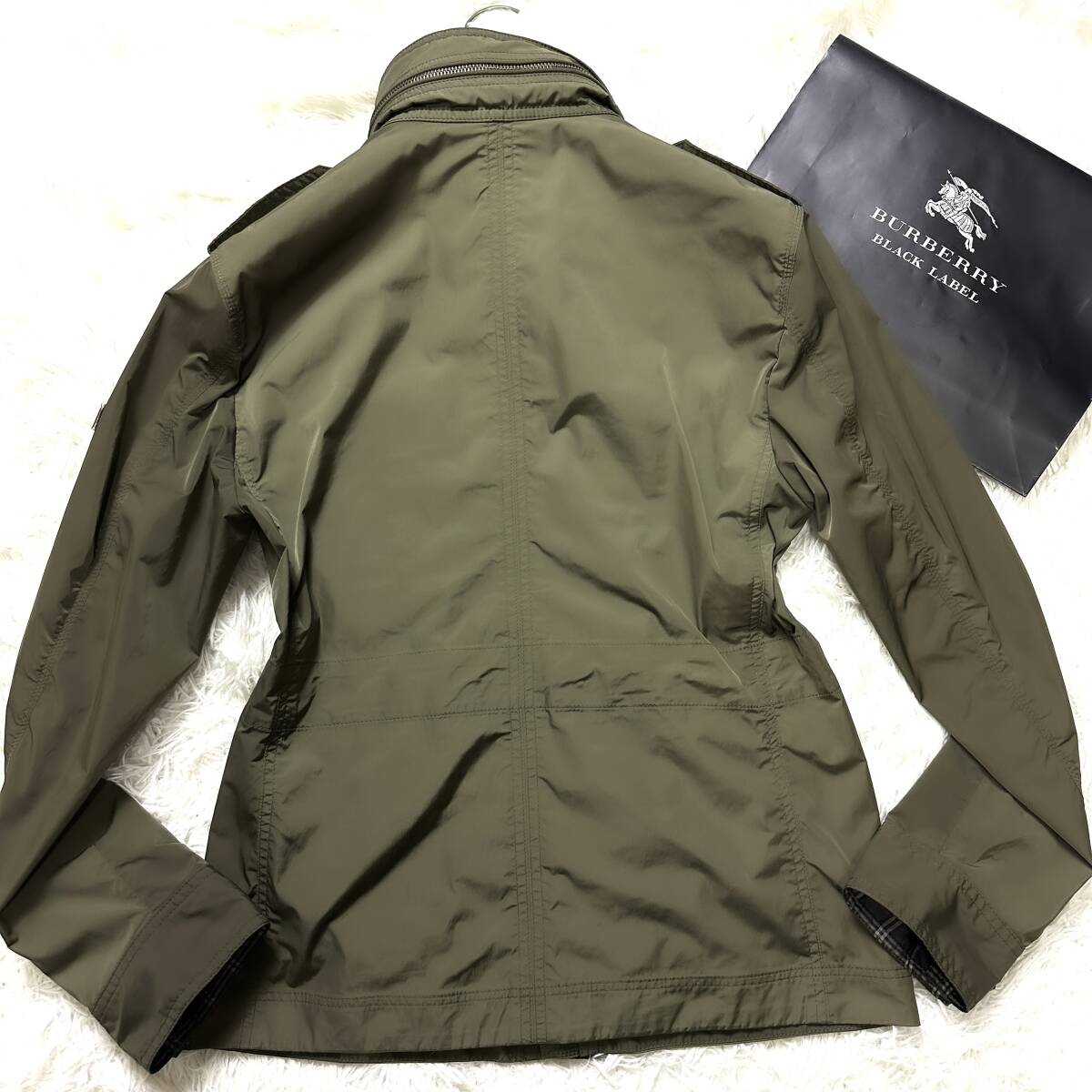 未使用級BURBERRY BLACKLABELナポレオンミリタリージャケットM 未使用級BURBERRY BLACKLABELナポレオンミリタリージャケットM