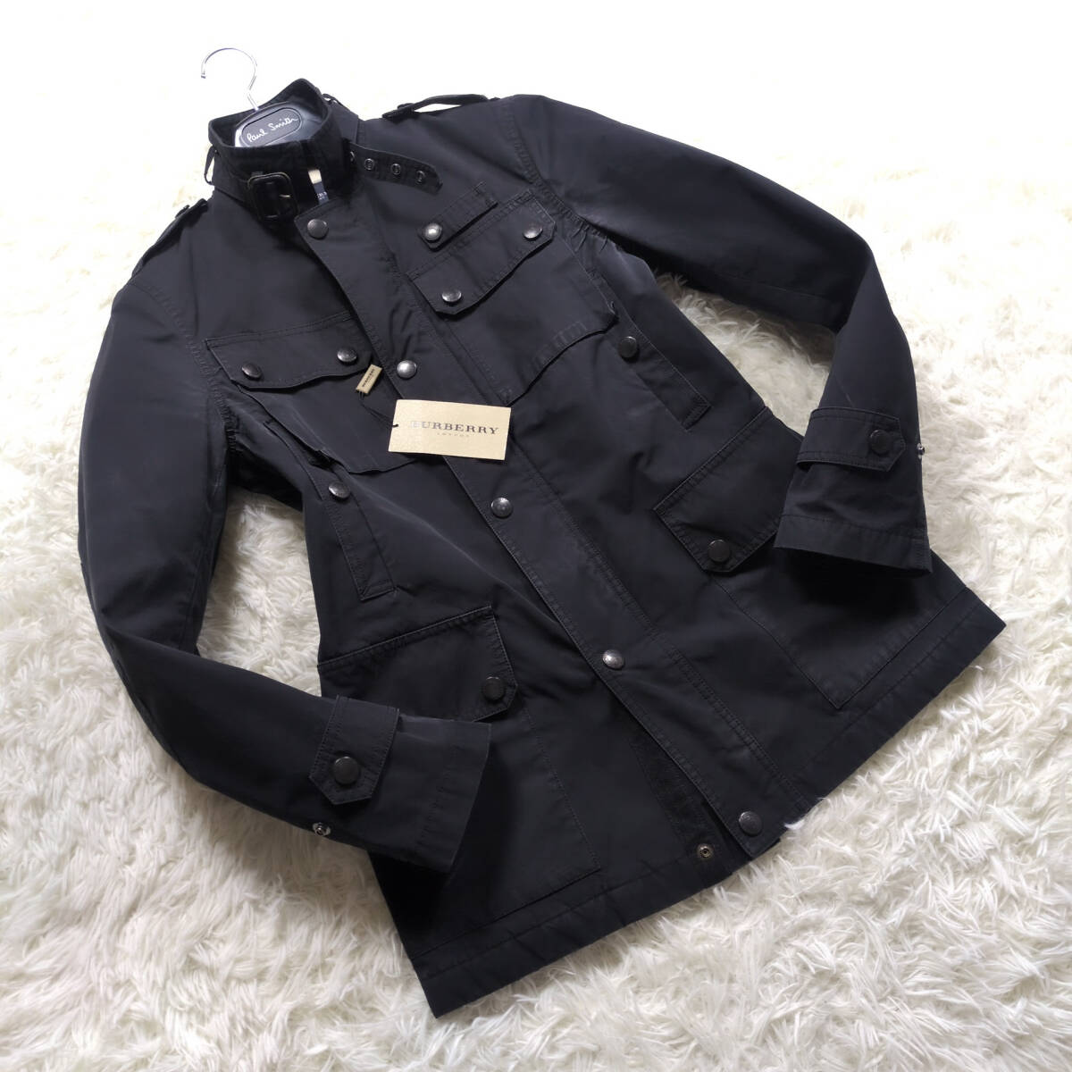 美品メガチェックBURBERRY LONDONナポレオンミリタリー 美品メガチェックBURBERRY LONDONナポレオンミリタリー