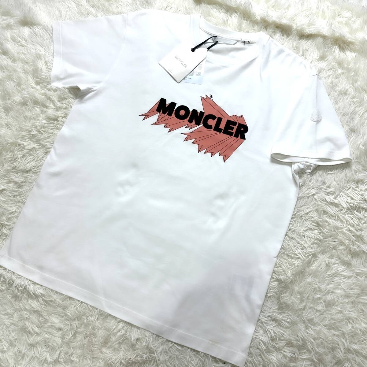 希少美品XXL.3L!MONCLER半袖Tシャツ認証済み確実正規品ホワイト 希少美品XXL.3L!MONCLER半袖Tシャツ認証済み確実正規品ホワイト