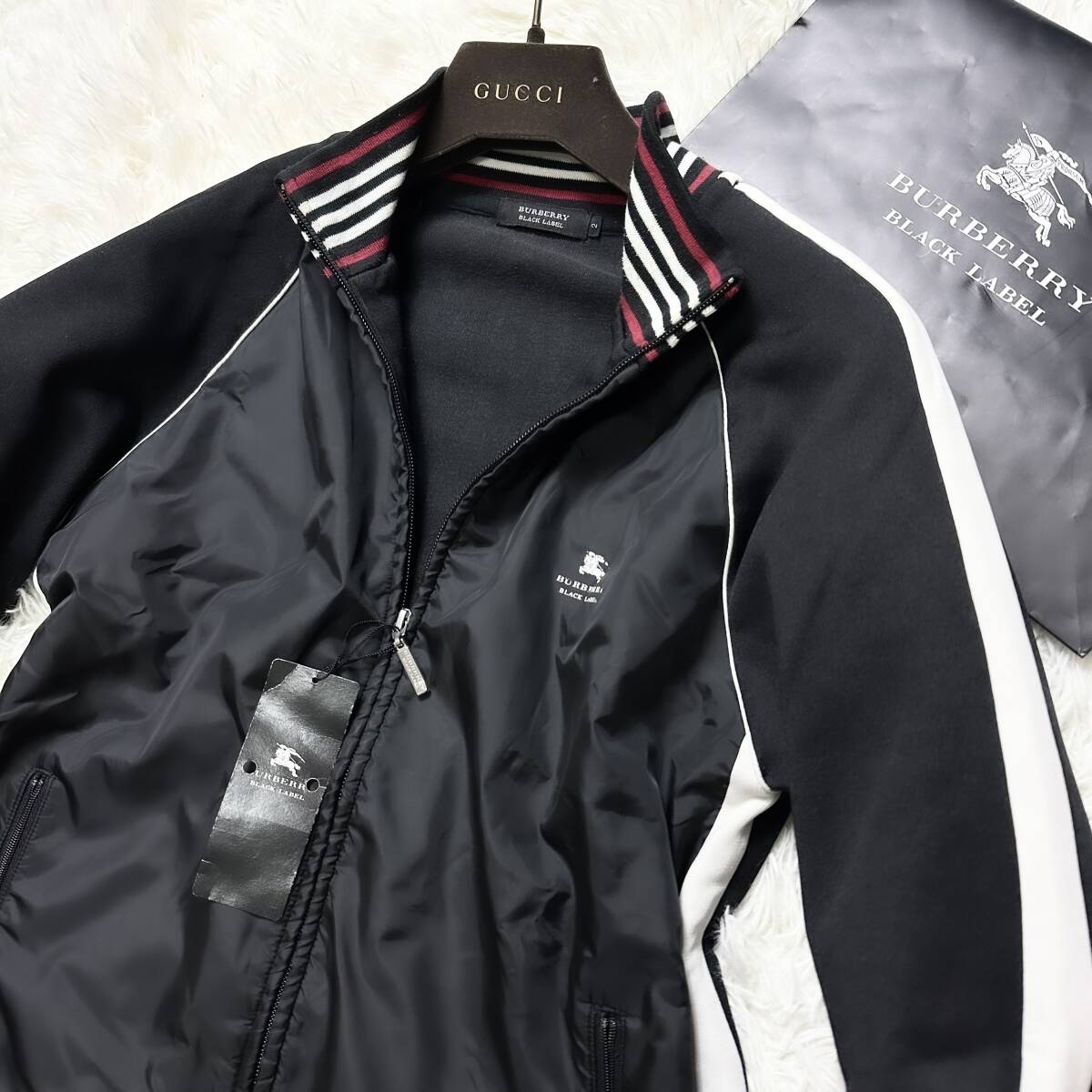 絶版極美品BURBERRY BLACK LABELジップアップトラックジャケット 絶版極美品BURBERRY BLACK LABELジップアップトラックジャケット