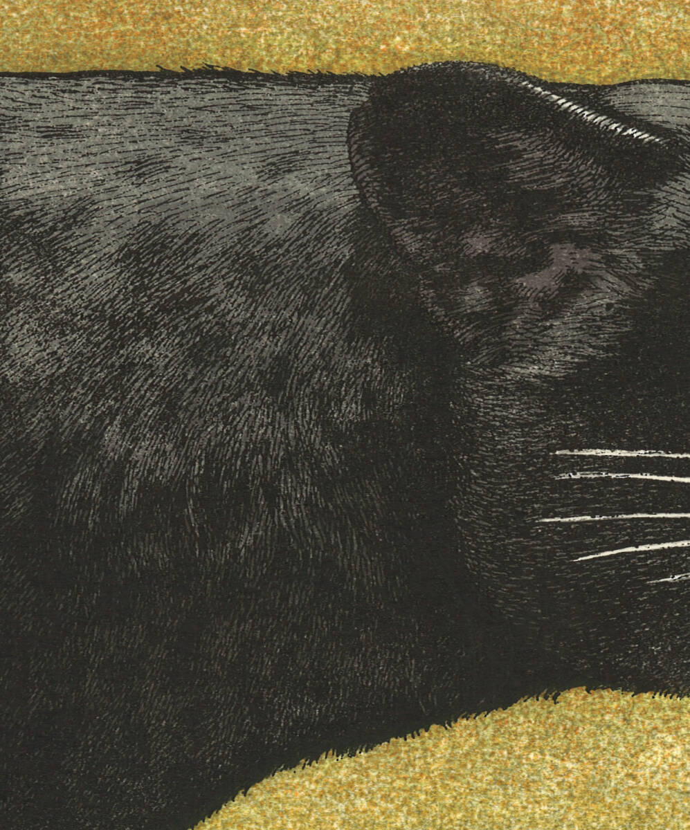 真作保証 吉田遠志 (1911-1995) 木版画 黒ヒョウ Black panther 真作保証 吉田遠志 (1911-1995) 木版画 黒ヒョウ Black panther