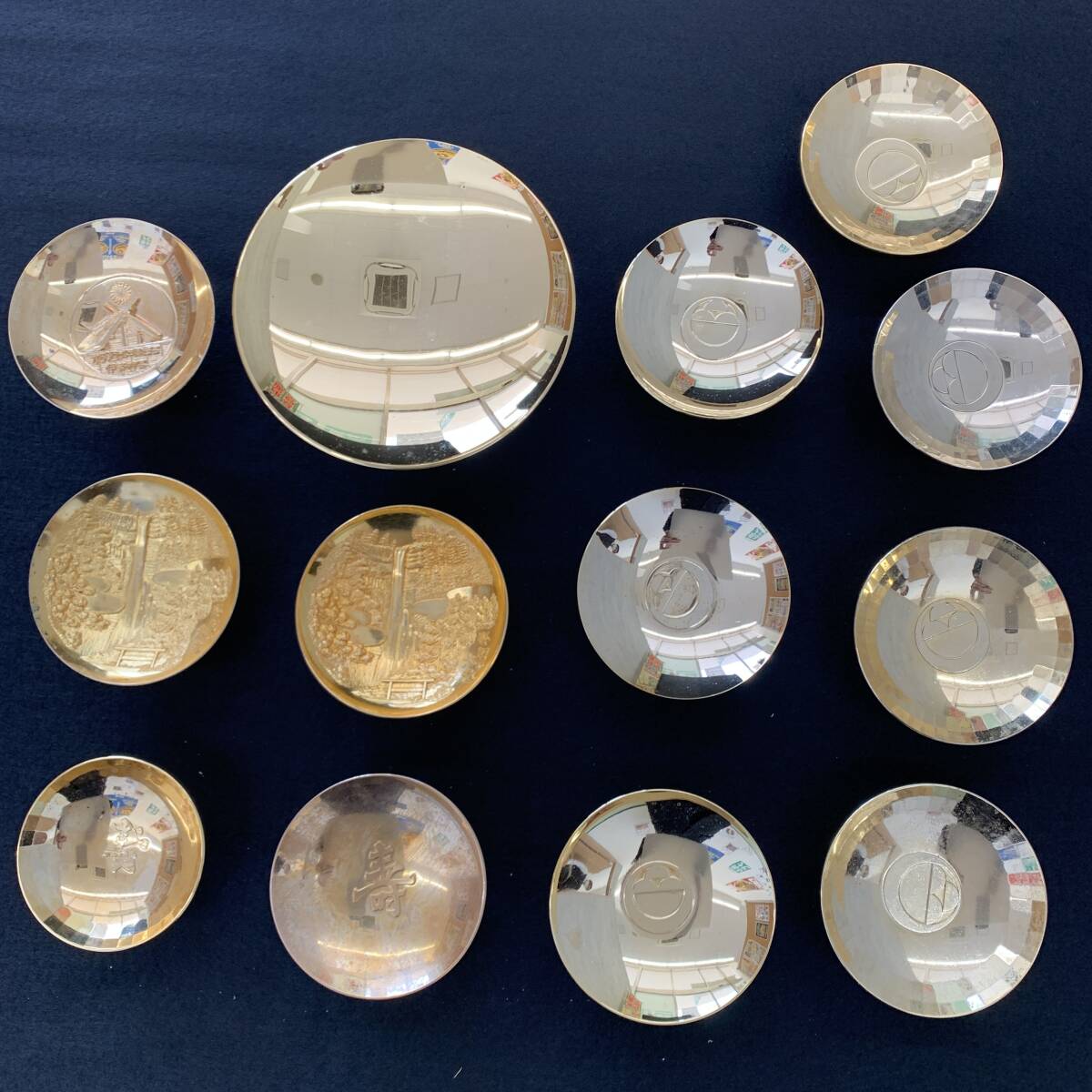 H9583 金杯 14点おまとめ 24KGP 金メッキ製品 金鍍金 箱なし H9583 金杯 14点おまとめ 24KGP 金メッキ製品 金鍍金 箱なし
