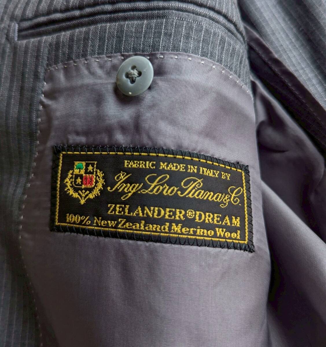 Le Chic ルシック イタリア 最高級生地 ロロピアーナ ウール 2B ジャケット 本切羽 Lサイズ相当_画像5