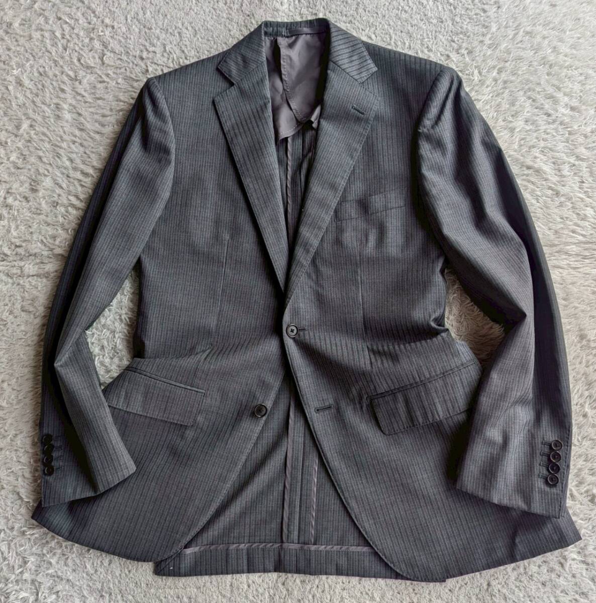 Le Chic ルシック イタリア 最高級生地 ロロピアーナ ウール 2B ジャケット 本切羽 Lサイズ相当_画像1