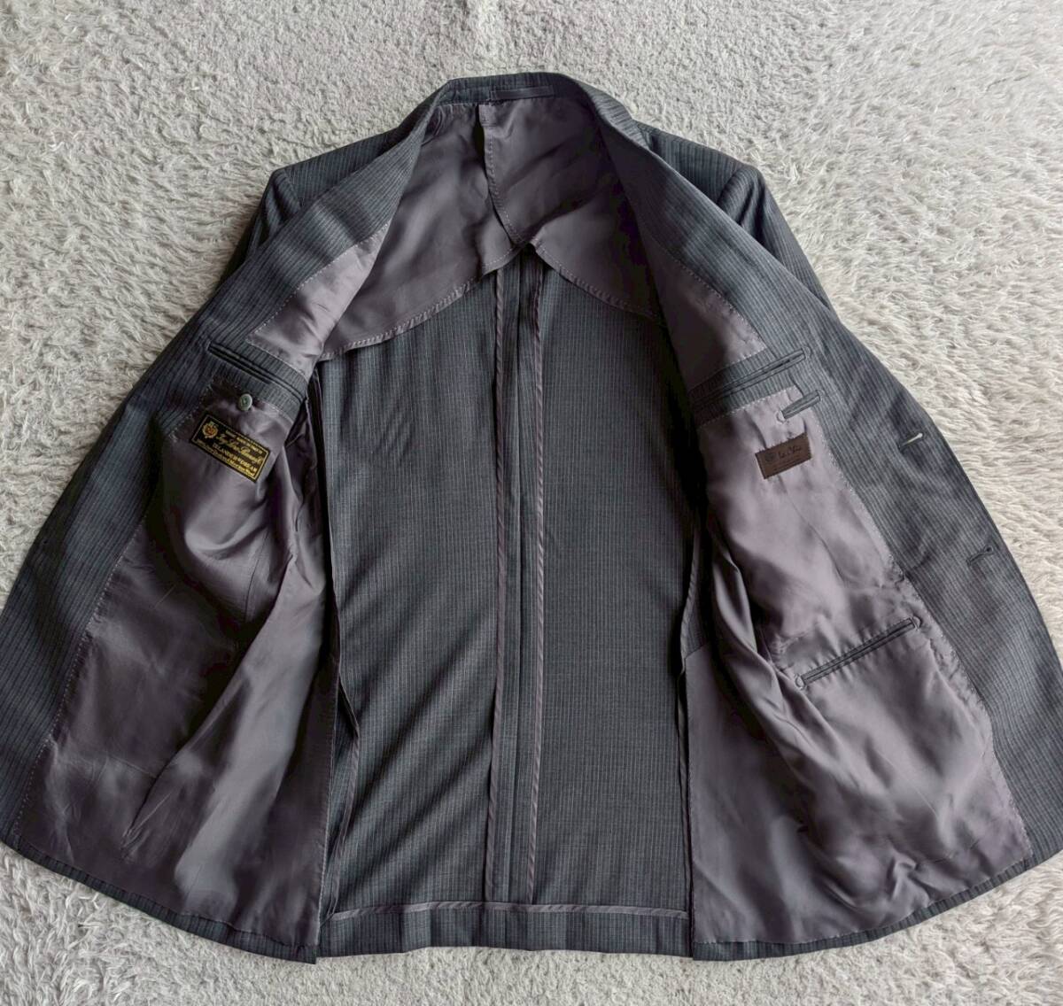 Le Chic ルシック イタリア 最高級生地 ロロピアーナ ウール 2B ジャケット 本切羽 Lサイズ相当_画像4