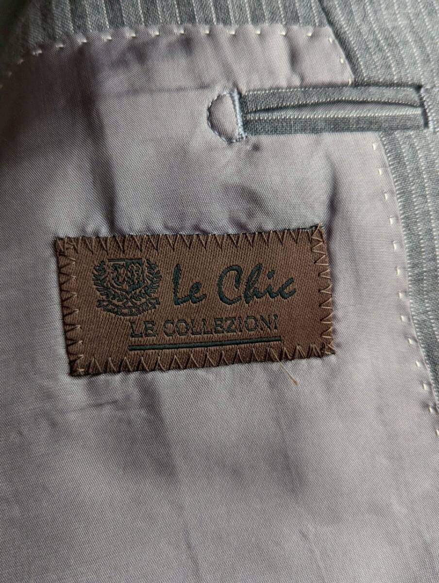 Le Chic ルシック イタリア 最高級生地 ロロピアーナ ウール 2B ジャケット 本切羽 Lサイズ相当_画像6