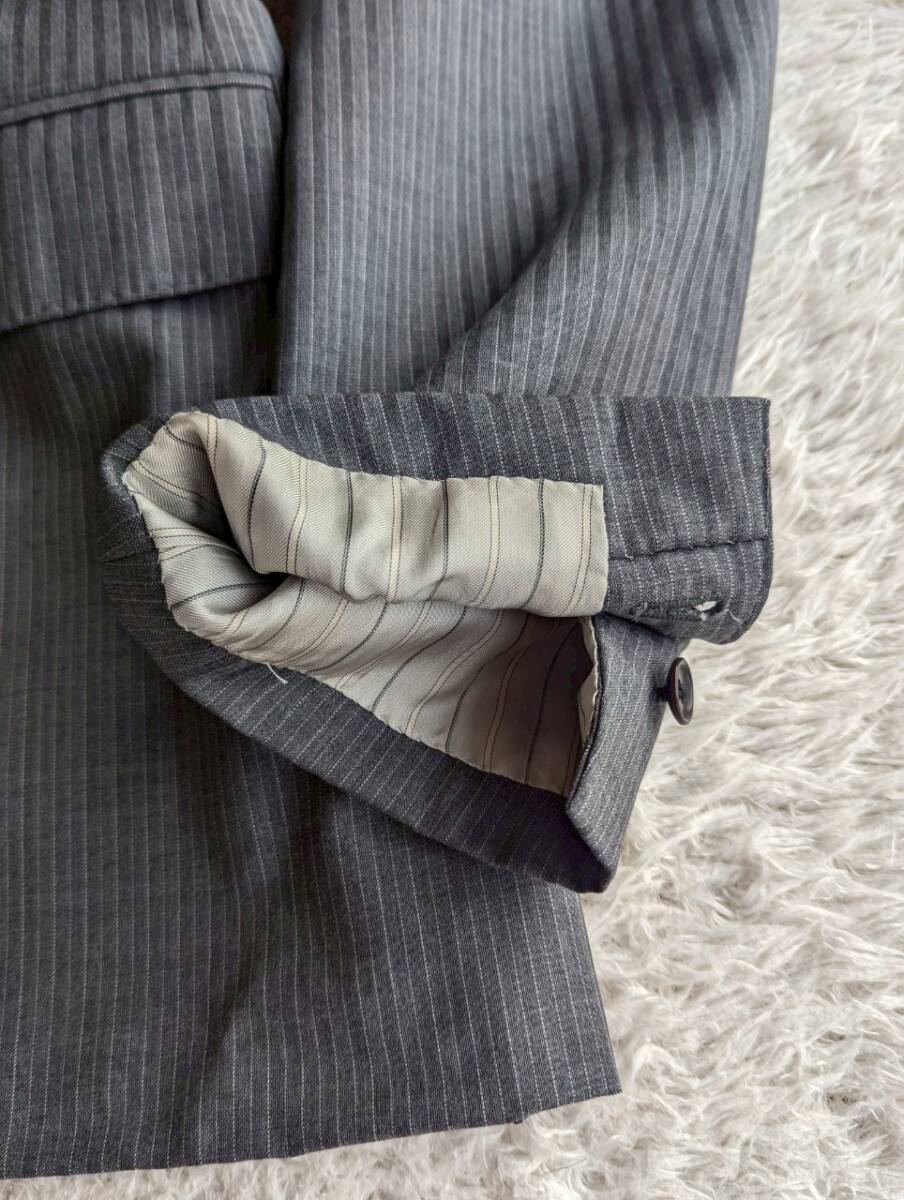 Le Chic ルシック イタリア 最高級生地 ロロピアーナ ウール 2B ジャケット 本切羽 Lサイズ相当_画像8