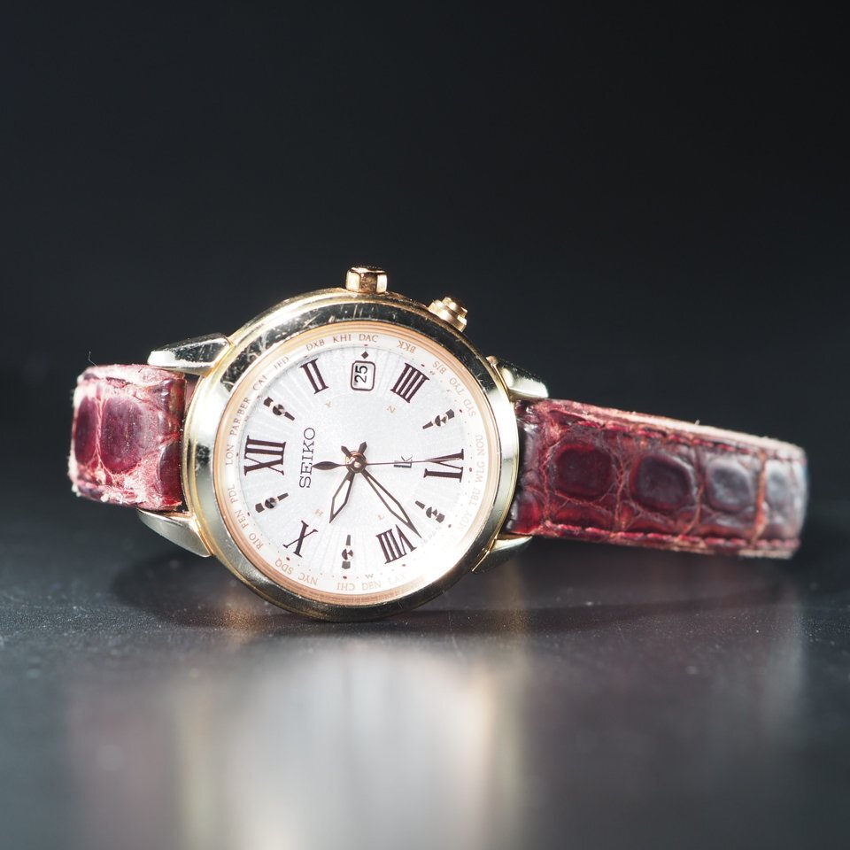 □1円~□ SEIKO セイコー lk ルキア 1B25-0AR0 電波ソーラー D □1円~□ SEIKO セイコー lk ルキア 1B25-0AR0 電波ソーラー D