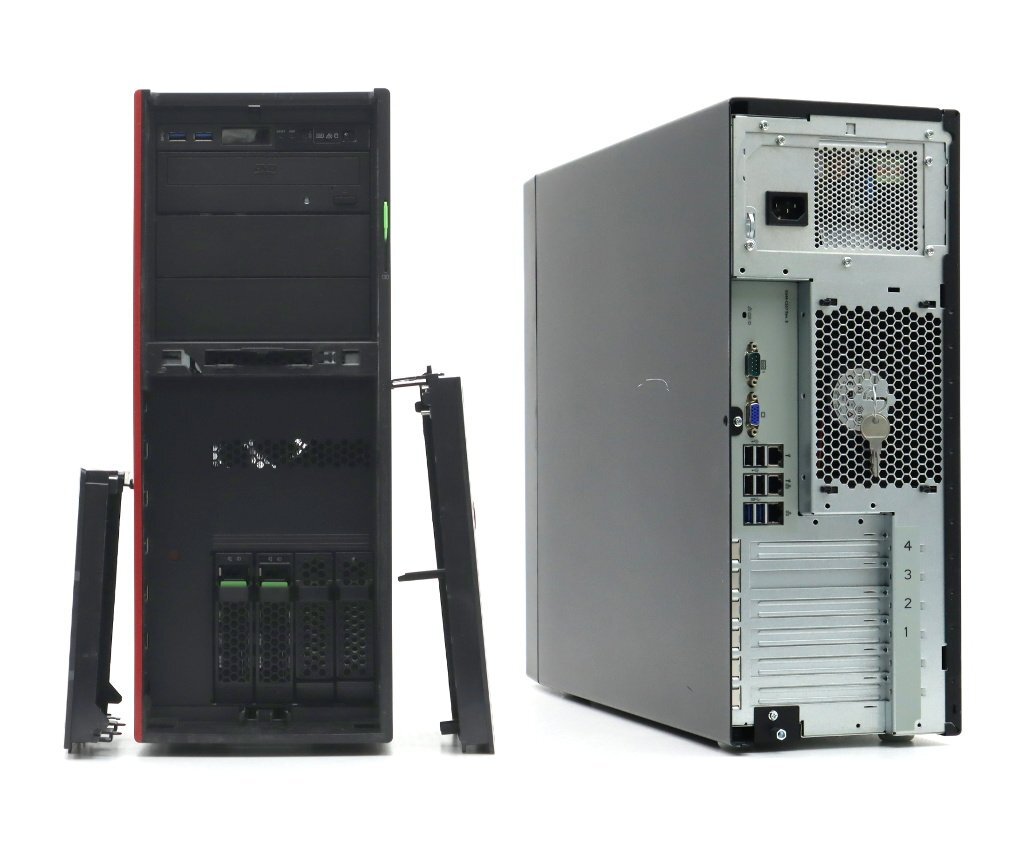 富士通 PRIMERGY TX1330 M4 Xeon E-2124 3.3GHz 16GB 1TBx2臺(tái)(Enterprise用2.5インチ/RAID1) DVD-ROM PRAID EP400i