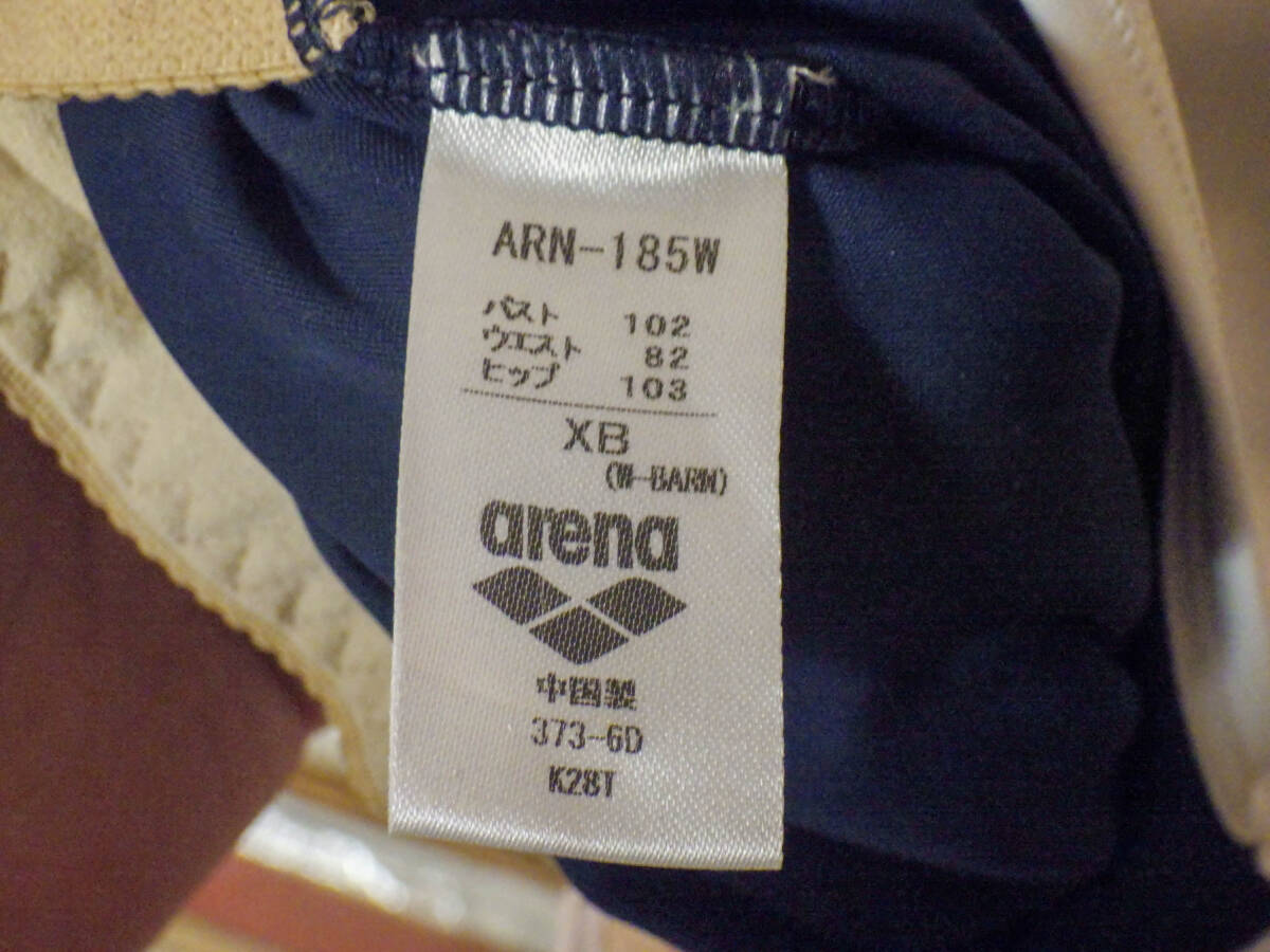 ARN-185W アリーナ 競泳水着 女性用 XB 黒 白紐(ワンピース ARN-185W アリーナ 競泳水着 女性用 XB 黒 白紐(ワンピース