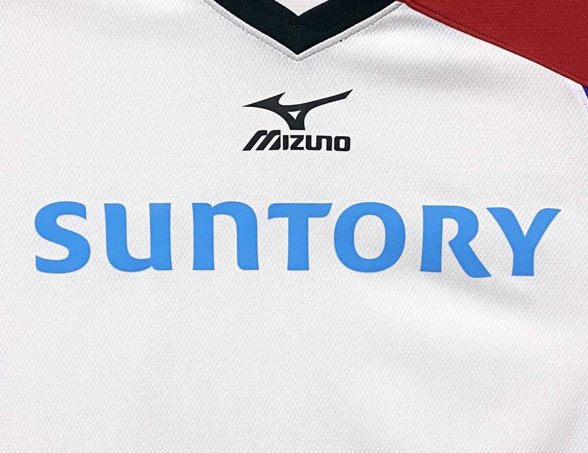 # новый старый товар * не использовался * с биркой # Mizuno # Suntory Sambar z тренировка рубашка ( белый DA*KA*RA1)# короткий рукав #M размер #SV Lee g