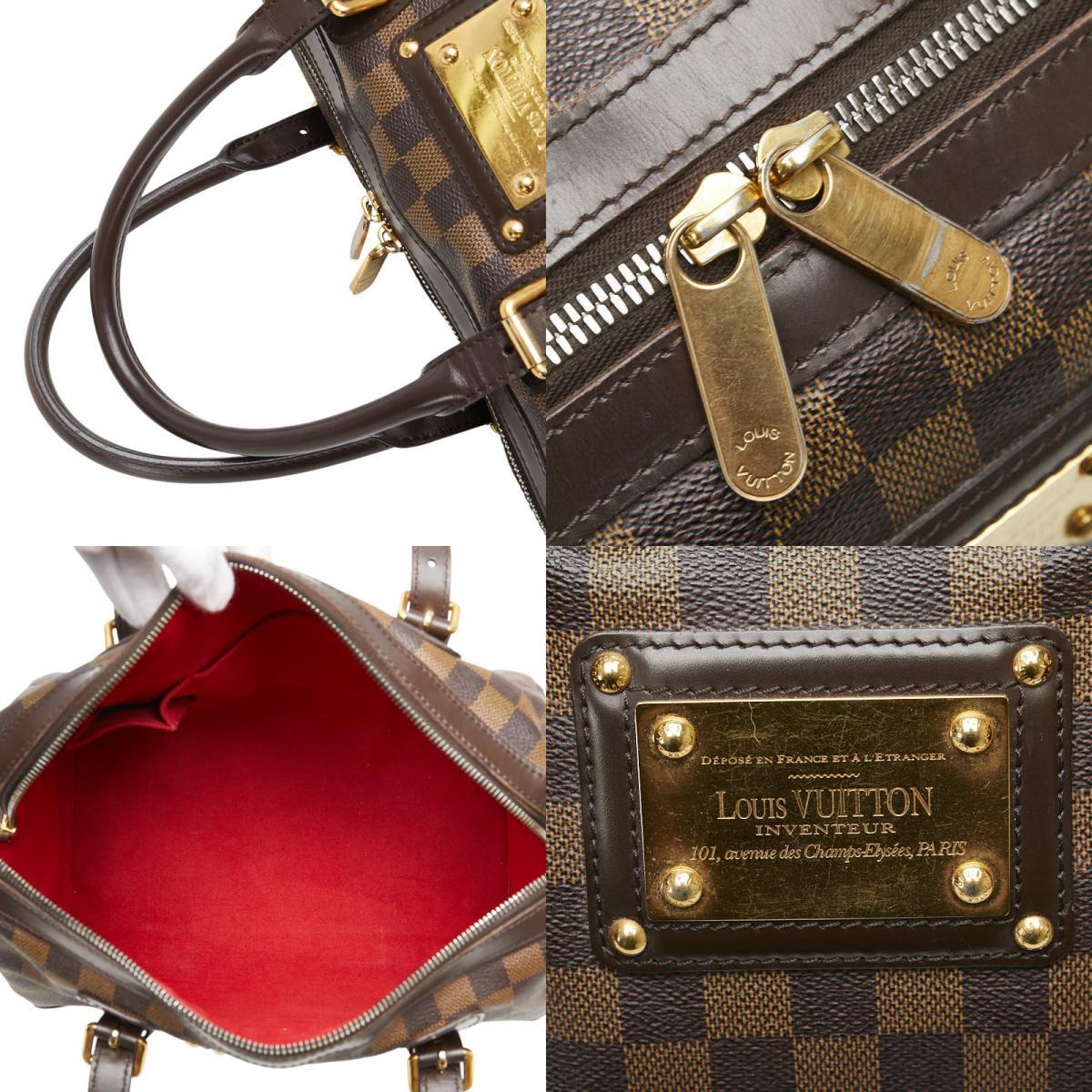 ルイ ヴィトン ダミエ バークレー ハンドバッグ N52000 ブラウン PVC レザー レディース LOUIS VUITTON 【中古】_画像9