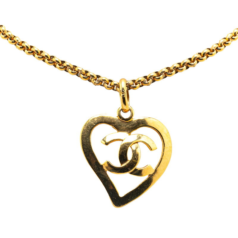 リッチ♥ハート【CHANEL】ゴールド ペンダント ネックレス Yahoo!オークション - シャネル ヴィンテージ ココマーク ハート