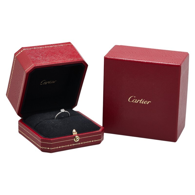  Cartier e язык cell du Cartier санки tail кольцо кольцо кольцо #46 N4744300 Pt950 платина женский CARTIER [ б/у ]