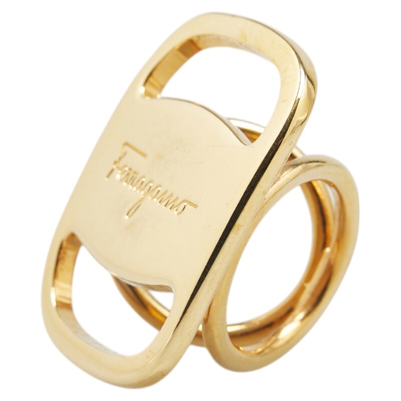  Salvatore Ferragamo vala шарф кольцо Gold металлизированный женский Salvatore Ferragamo [ б/у ]