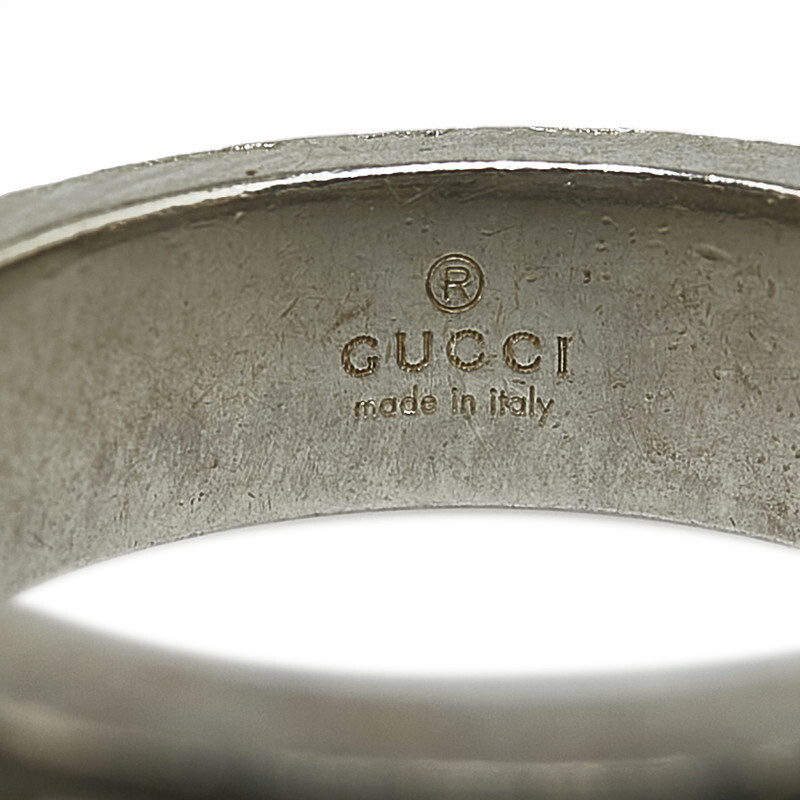 グッチ ダブルG カットアウト リング 指輪 #13 SV925 シルバー レディース GUCCI 【中古】