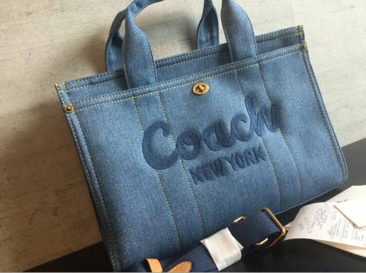 送料無料 新品 COACH コーチ カーゴトート 34 CR657 デニム 送料無料 新品 COACH コーチ カーゴトート 34 CR657 デニム