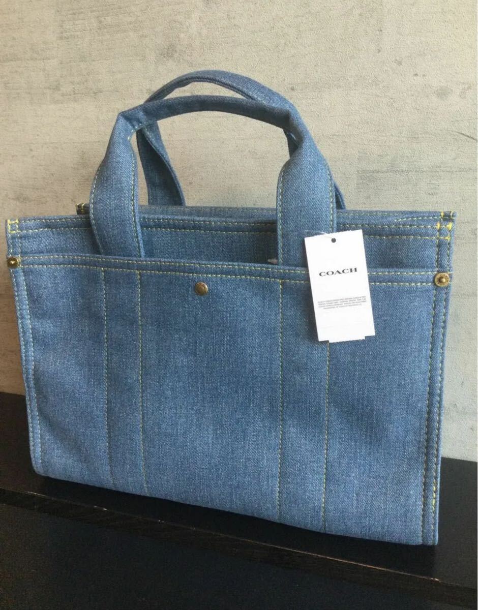 送料無料 新品 COACH コーチ カーゴトート 34 CR657 デニム 送料無料 新品 COACH コーチ カーゴトート 34 CR657 デニム