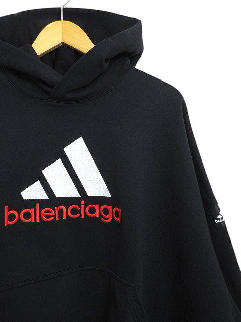 バレンシアガ アディダス BALENCIAGA adidas 22AW ロゴ刺繍 プル バレンシアガ アディダス BALENCIAGA adidas 22AW ロゴ刺繍 プル
