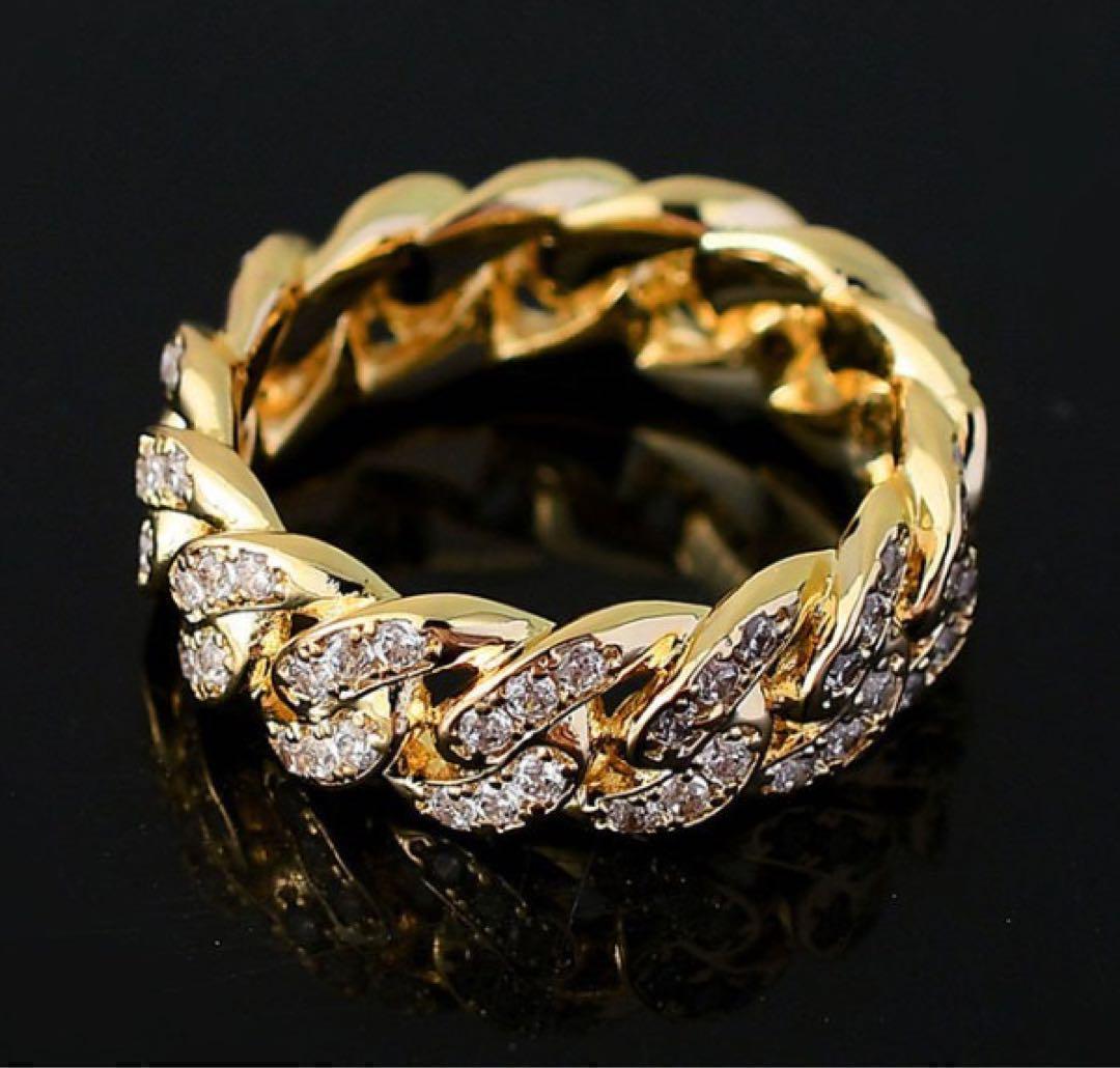 【新品】指輪 リング メンズ シルバー ゴールド 當(dāng)?shù)甏?クロス付き 19號