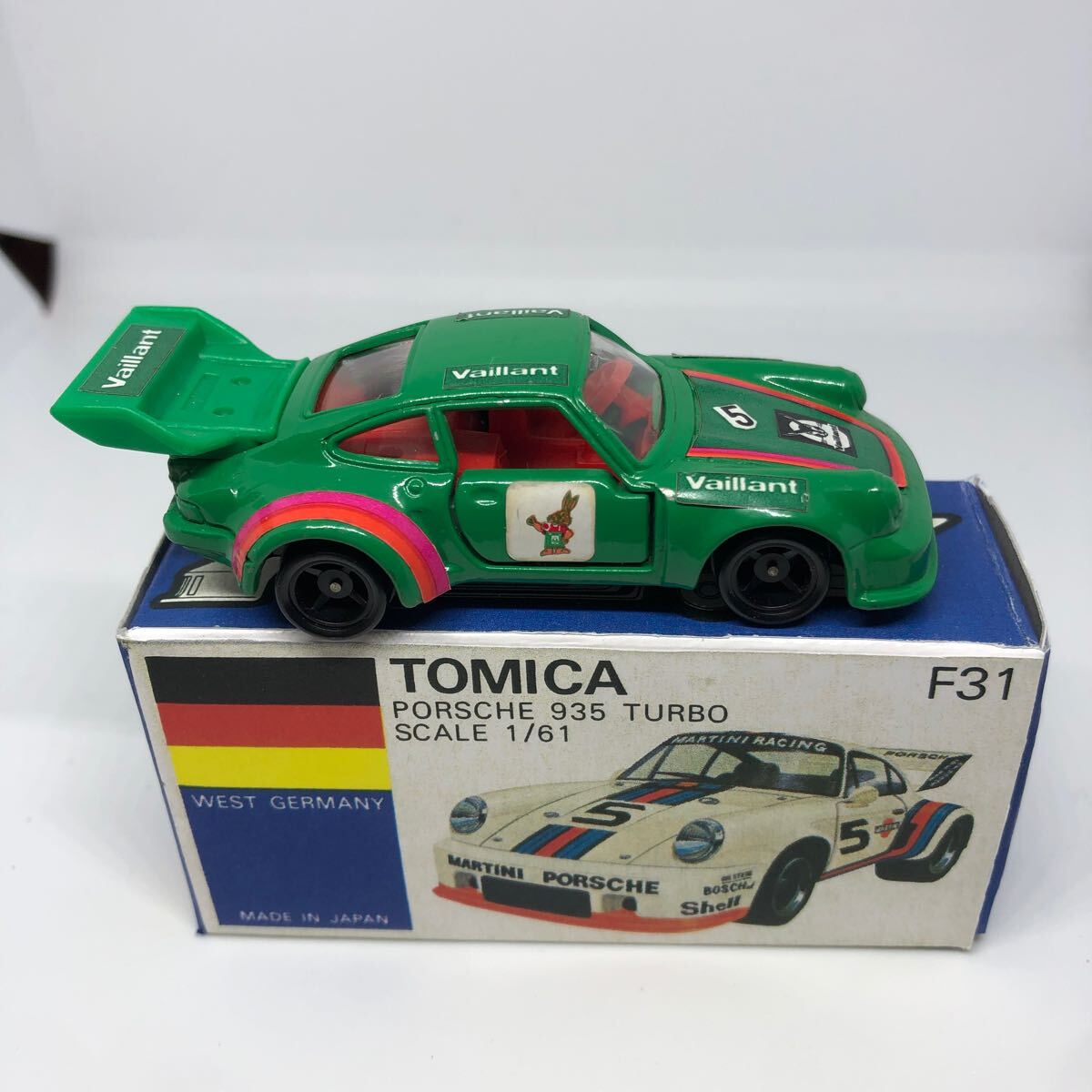 トミカ 日本製 青箱 F31 ポルシェ 935ターボ 当時物 絶版 ① トミカ 日本製 青箱 F31 ポルシェ 935ターボ 当時物 絶版 ①