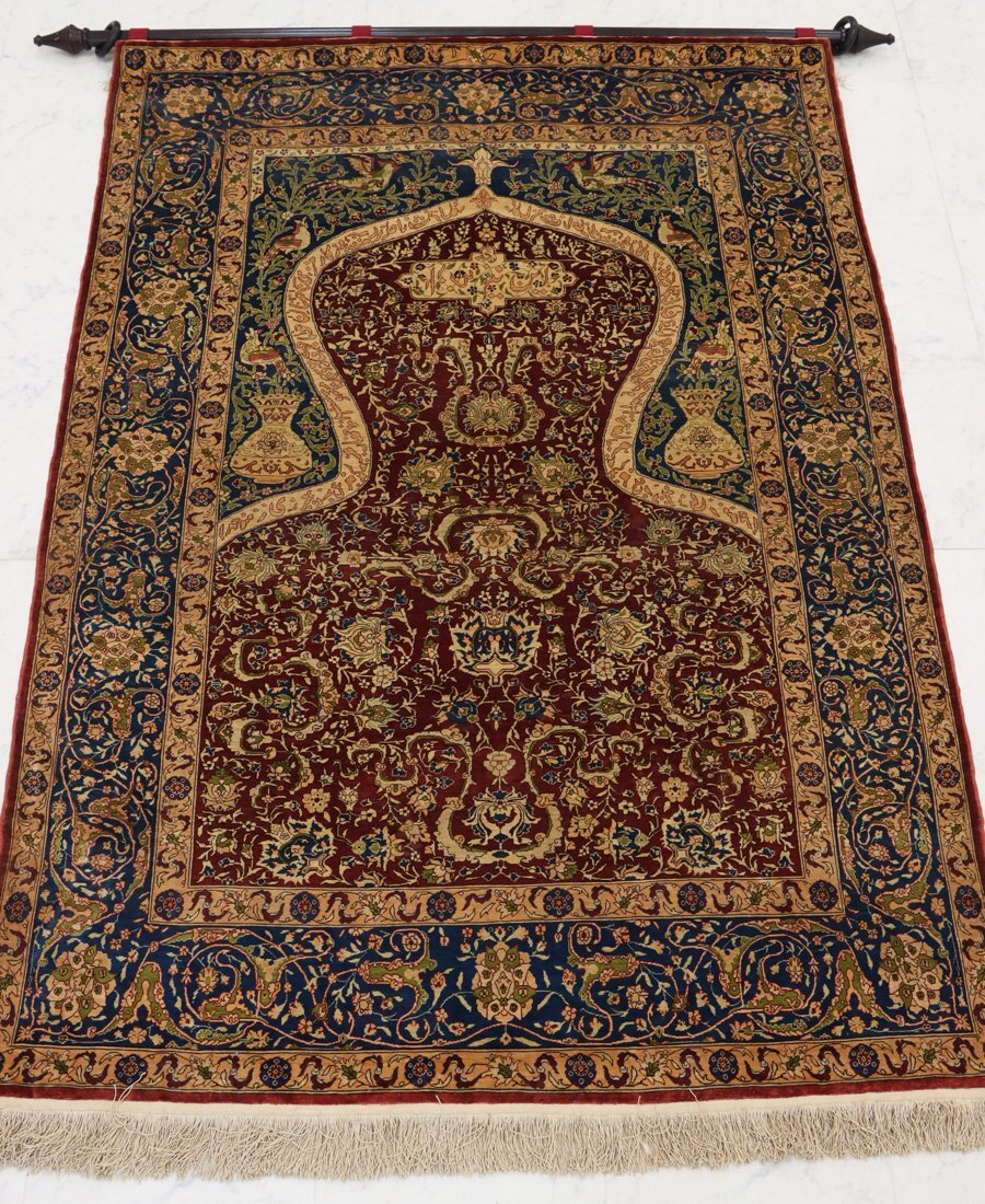 魁◇最高級トルコ絨毯 HEREKE ヘレケ 工房サイン シルク100 魁◇最高級トルコ絨毯 HEREKE ヘレケ 工房サイン シルク100