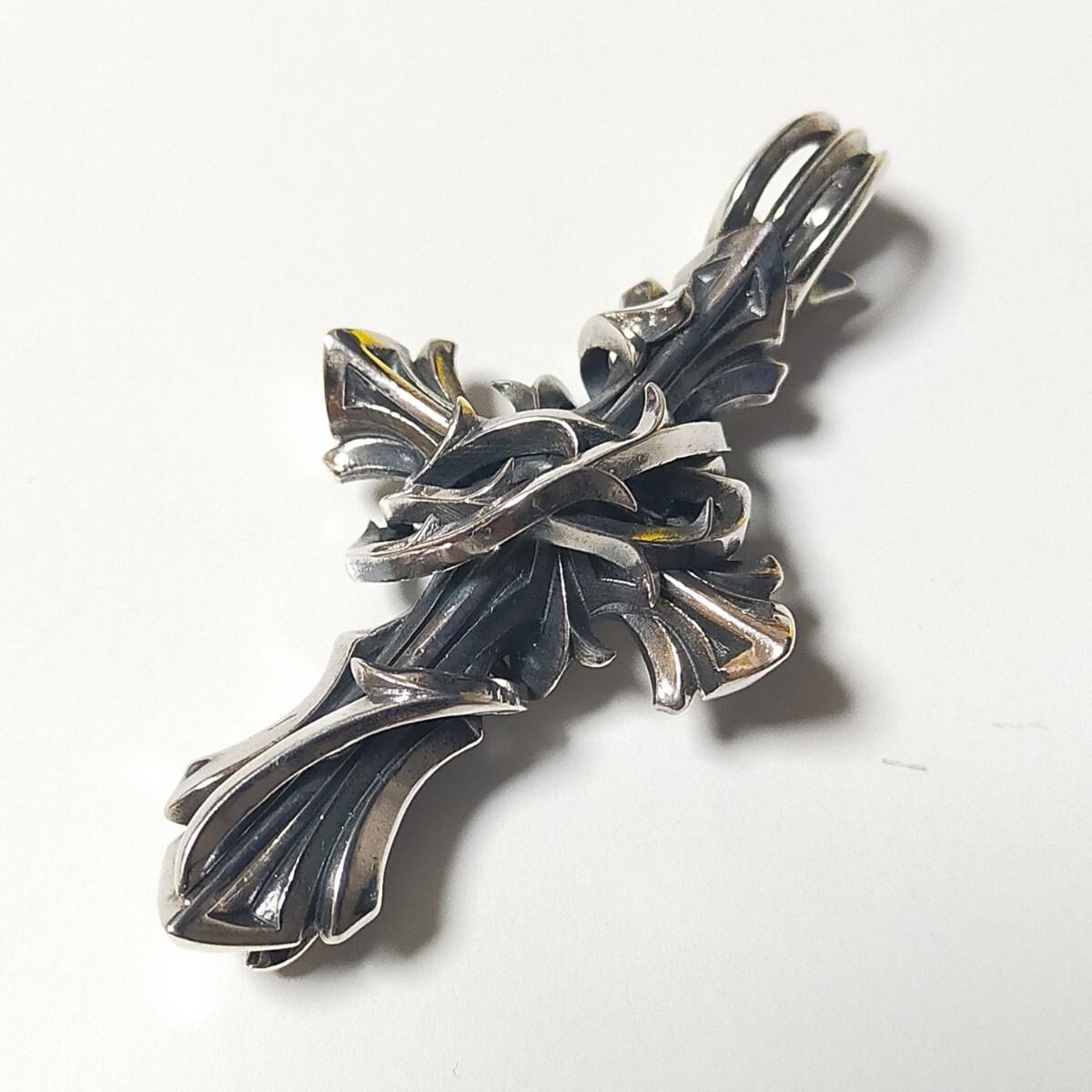 M's collection エムズコレクション ラージクロス ネックレストップ ペンダント XP-060 THORNシリーズ silver925/シルバー925