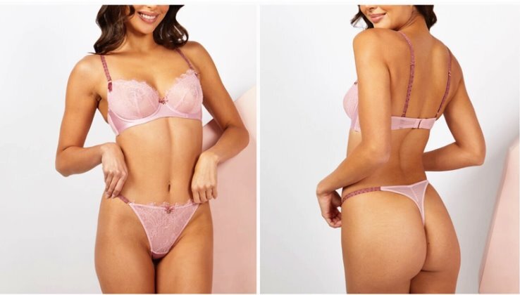 ブラ 2點(diǎn)セット*:.F80/L *:イギリス Boux Avenue 可愛くてセクシー豪華な繊細(xì)ジャカード総レース高級ライン ブラジャー＆Tバック 2點(diǎn)セット