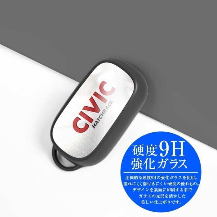 新型シビック FL1 FL4 キーケース スマートキー キーカバー オリジナル メンズ レディース デザインC(印刷)