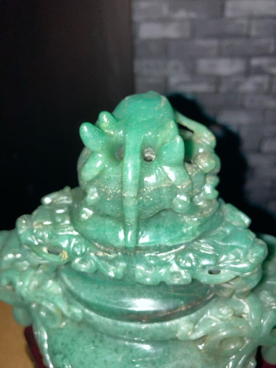 中国美術 翡翠 香炉 置物 インテリア オブジェ 中国古玩 彫刻 中国美術 翡翠 香炉 置物 インテリア オブジェ 中国古玩 彫刻