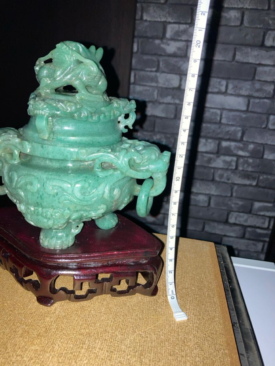 中国美術 翡翠 香炉 置物 インテリア オブジェ 中国古玩 彫刻 中国美術 翡翠 香炉 置物 インテリア オブジェ 中国古玩 彫刻