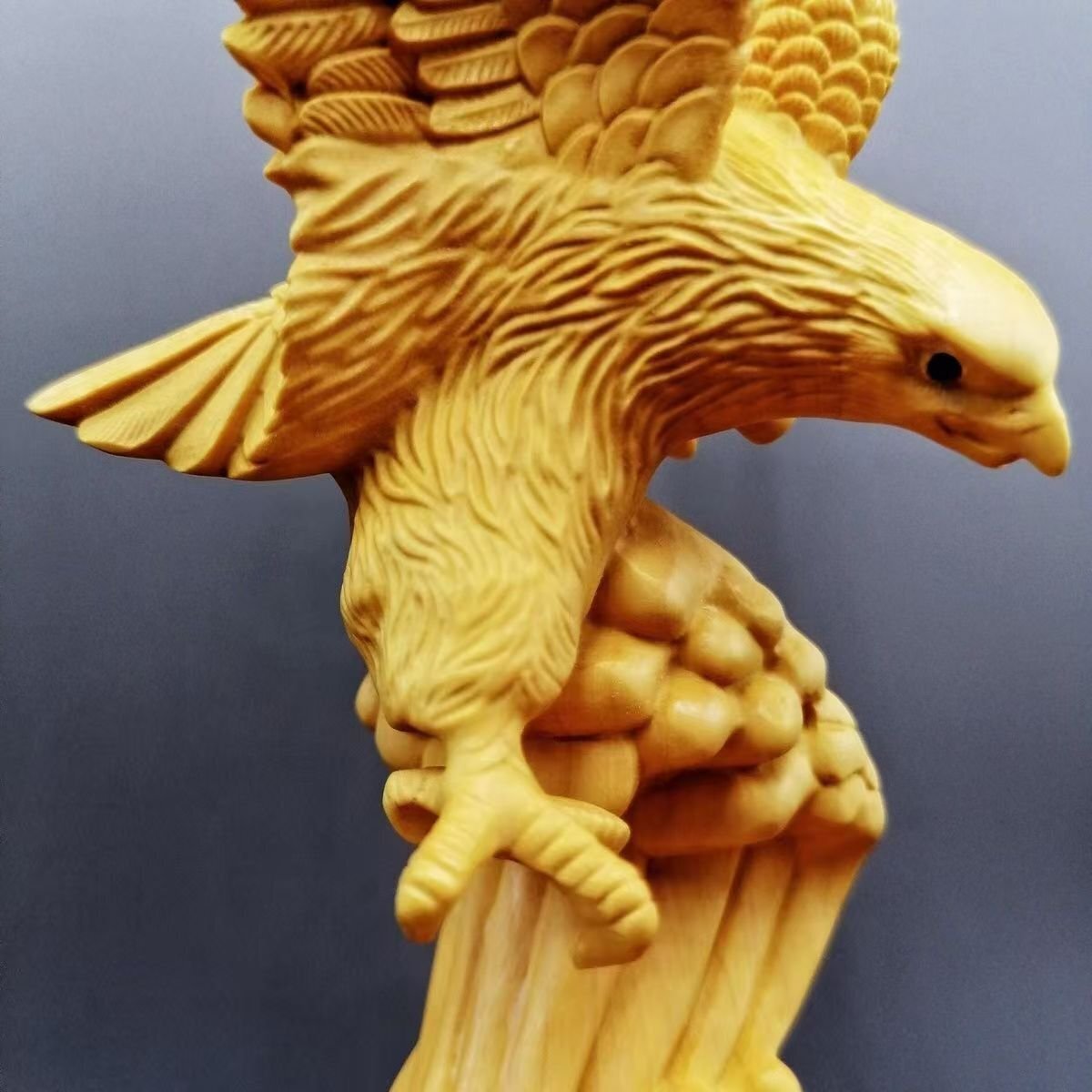 黄楊木 手彫り 木彫 鳥 鷹 木製 置物(和風)|売買された 黄楊木 手彫り 木彫 鳥 鷹 木製 置物(和風)|売買された