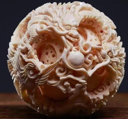 天然マンモス牙 彫刻置物 鬼工球 精巧彫刻 球体 氷生地 鬼工芸品 天然マンモス牙 彫刻置物 鬼工球 精巧彫刻 球体 氷生地 鬼工芸品