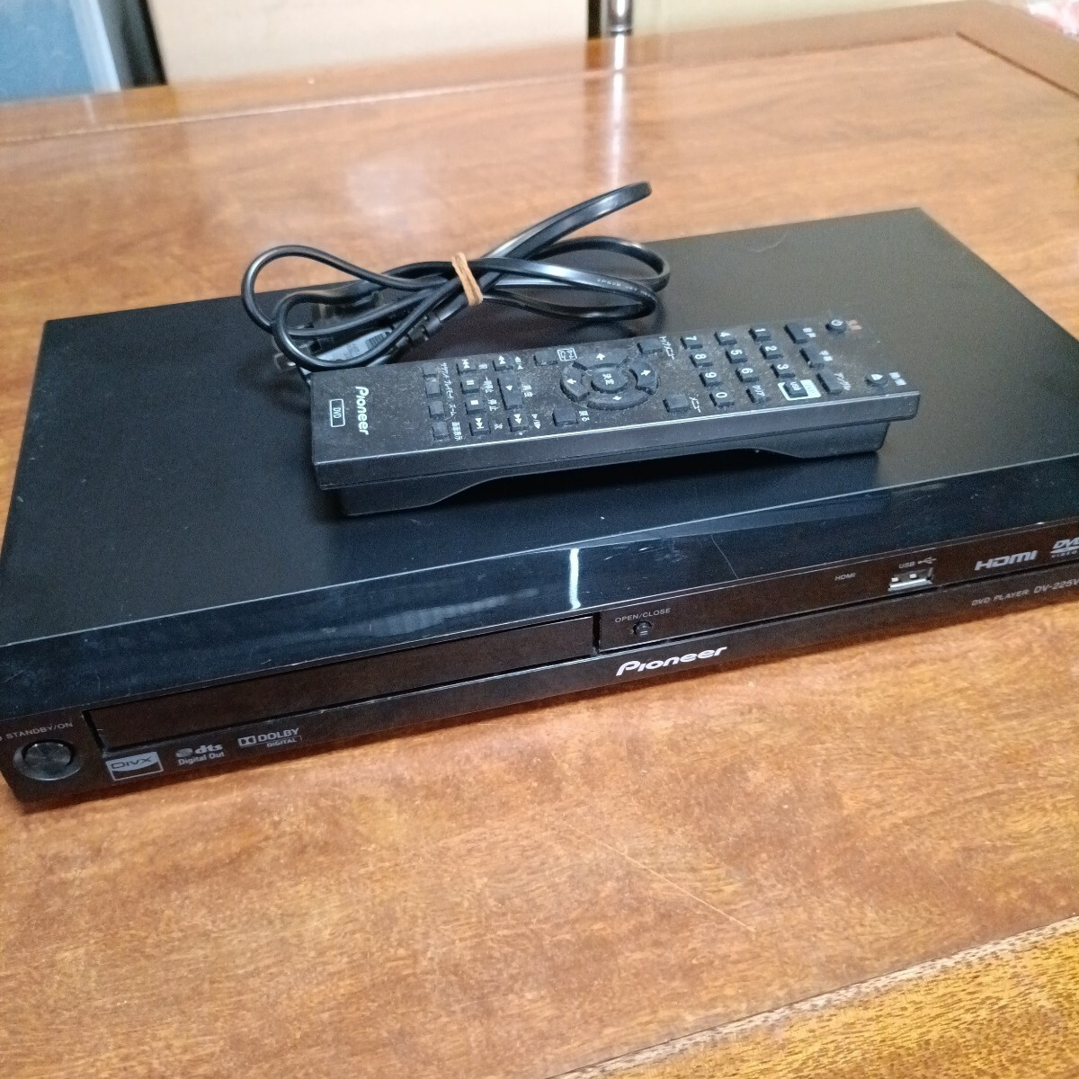 パイオニア DVDプレイヤー中古品稼働確認済リモコン、ACセット パイオニア DVDプレイヤー中古品稼働確認済リモコン、ACセット
