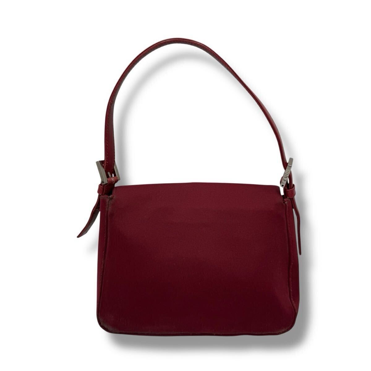 FENDI フェンディ マンマバケット ナイロン ボルドー ワイン FENDI フェンディ マンマバケット ナイロン ボルドー ワイン