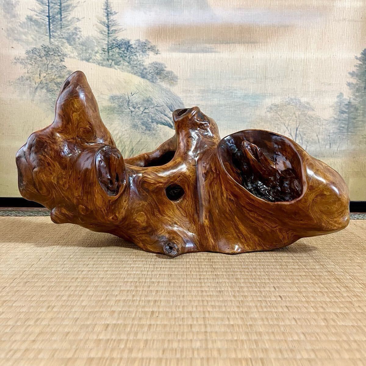 屋久杉 置物 木製 オブジェ アンティーク インテリア 工芸品 屋久杉 置物 木製 オブジェ アンティーク インテリア 工芸品