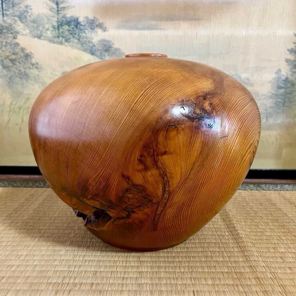 屋久杉 壺 花瓶 置物 木製 花器 インテリア アンティーク 屋久杉 壺 花瓶 置物 木製 花器 インテリア アンティーク
