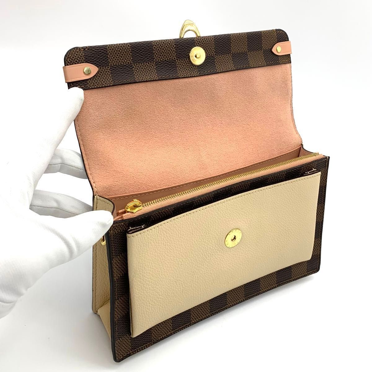 新品に近い✨ルイヴィトン ダミエ ヴァヴァン チェーン ピンク バック　K64 LOUIS VUITTON ルイヴィトン ダミエ ヴァヴァン チェーン