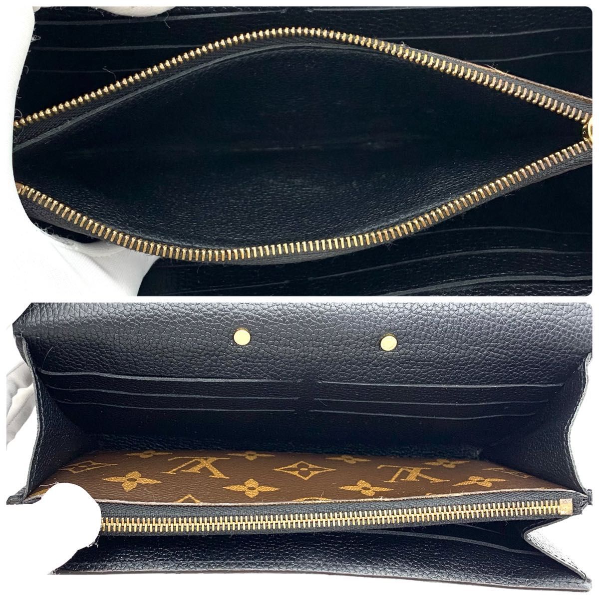 LOUIS VUITTON ルイヴィトン モノグラム パラス 長財布 ブラック