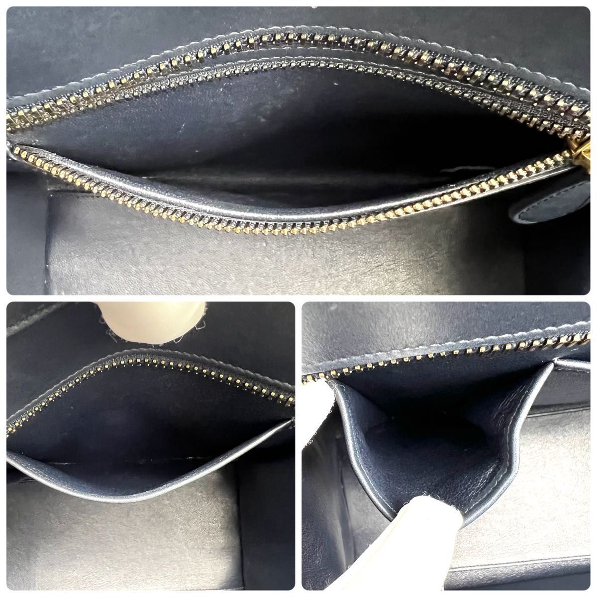  редкий товар!CELINE Celine багажный микро shopa- питон ручная сумочка черный голубой K82