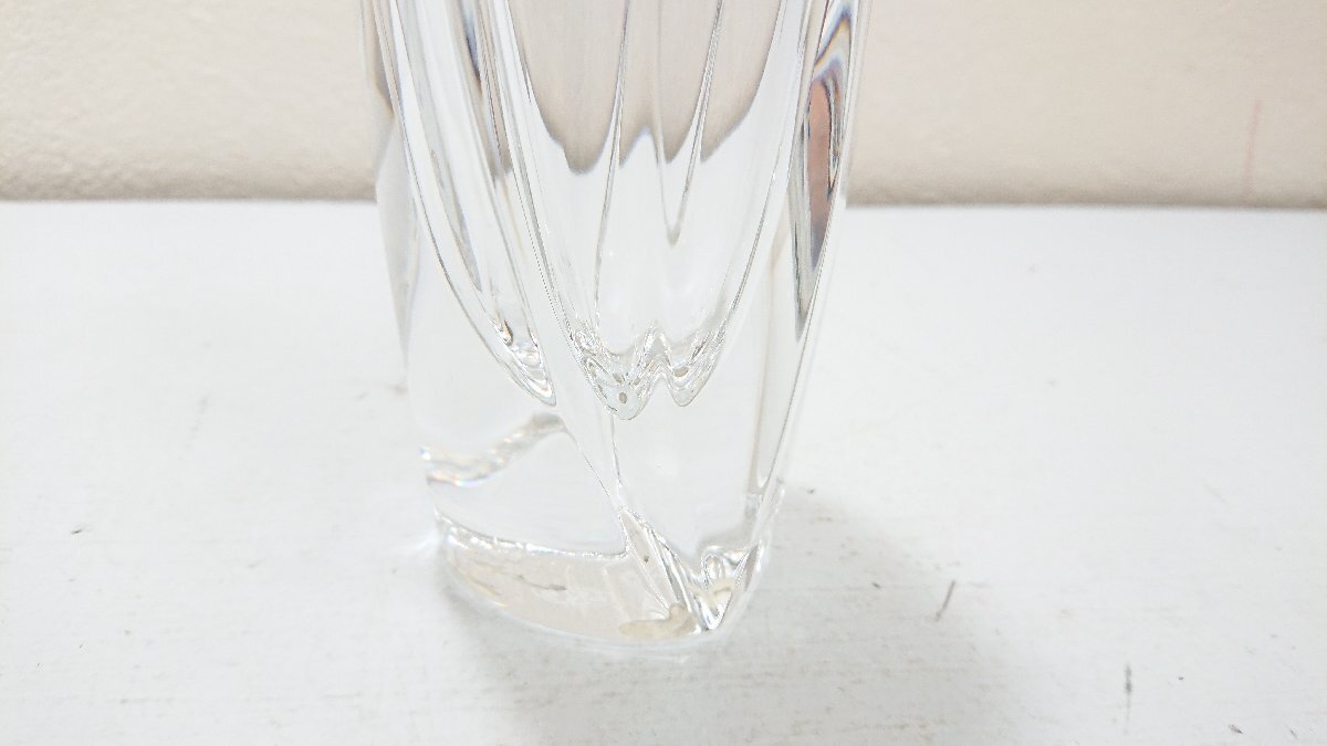美品】Baccarat バカラ クリスタル フラワーベース 花瓶 花挿し 美品】Baccarat バカラ クリスタル フラワーベース 花瓶 花挿し