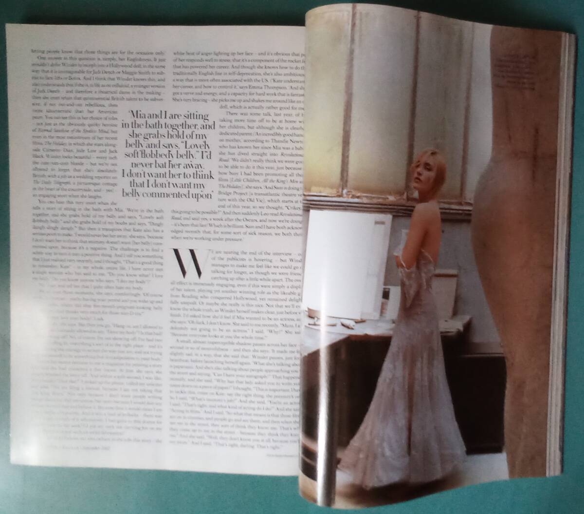 Harper's BAZAAR - -pa-zba The -2007 SEPTEMBER Kate * wing slit Peter Lindbergh Anthony Ward Tesh