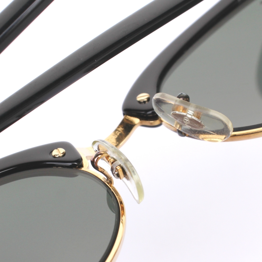 (44818)良品MADE IN USA B&LボシュロムRay-Banレイバン クラブマスター オーバル約52mm(サングラス砂打ヴィンテージW1263ウェイファーラー)