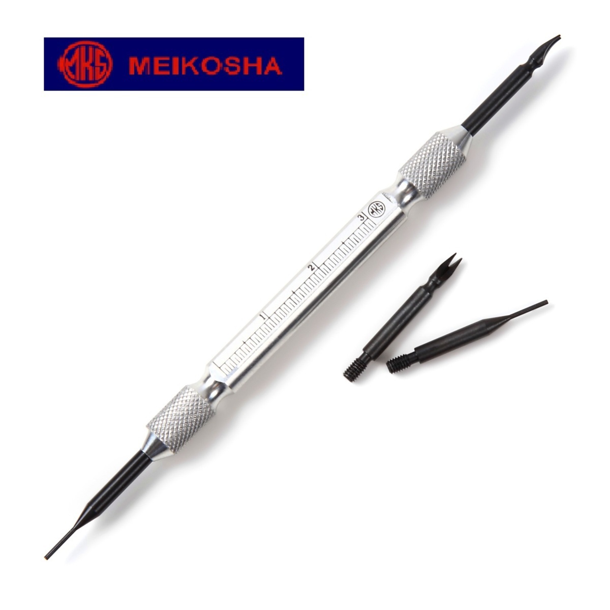 【あると便利な工具セット】國內(nèi)メーカー明工舎 バネ棒外し MKS46000+ 替先2本組 ばね棒 バネ棒【時計工具】【ベルト交換】【バンド交換】