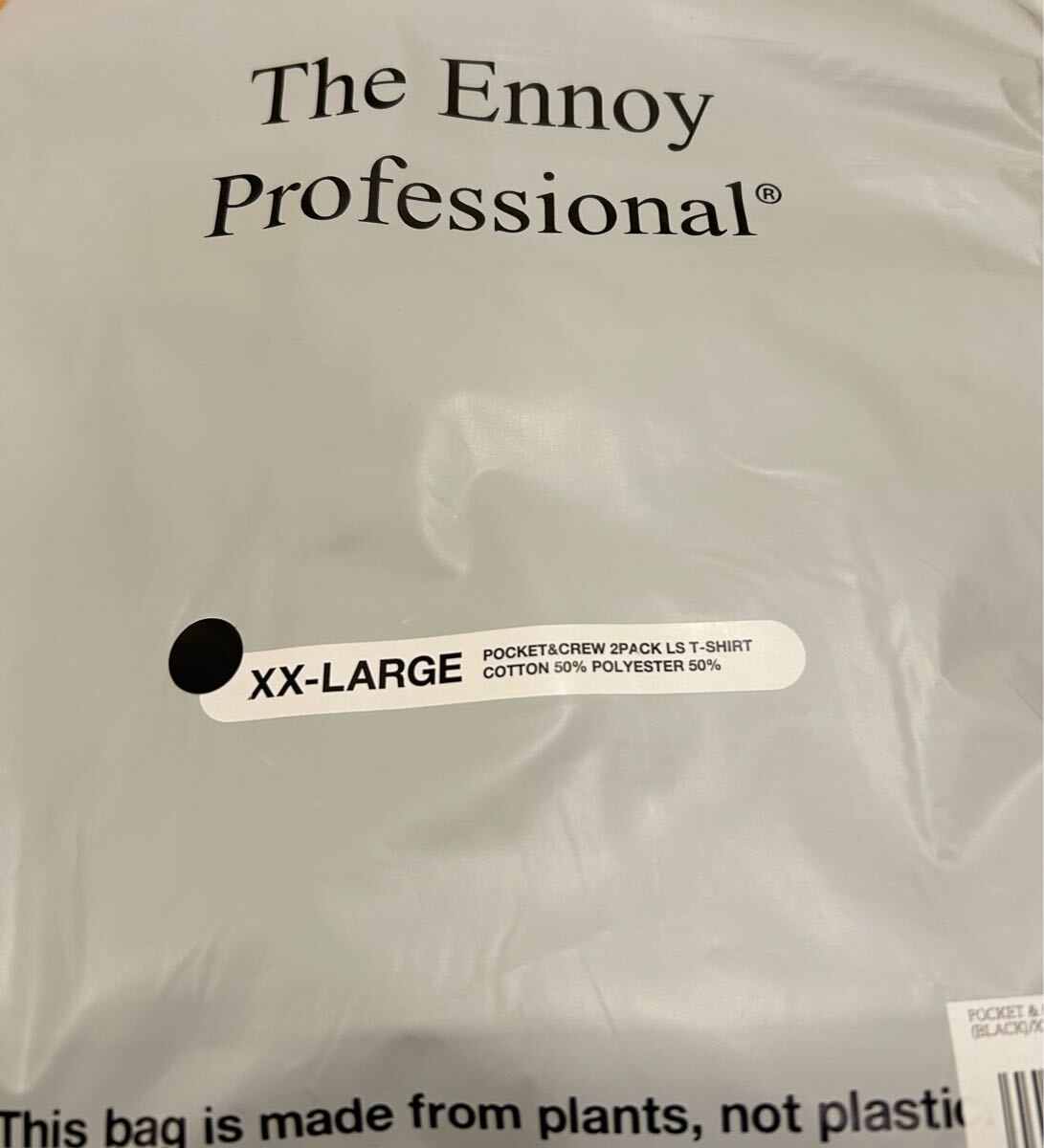 ENNOY POCKET & CREW 2PACK LS T-SHIRTS XXL BLACK エンノイ ENNOY POCKET & CREW 2PACK LS T-SHIRTS XXL BLACK エンノイ